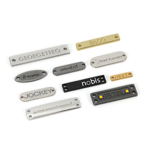 Customized Letter Shape Brand Name Logo Metal Clothing Label--YL-ACC0002