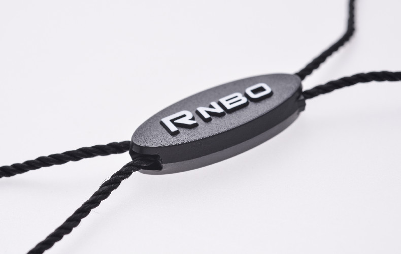 3D Embossed Brand Name Logo Plastic Hang Tags String Locks - YL-HT0007