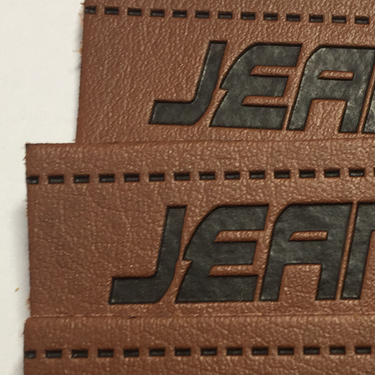 Factory Price Custom Clothing Embossed Leather Patch--LPAT0007