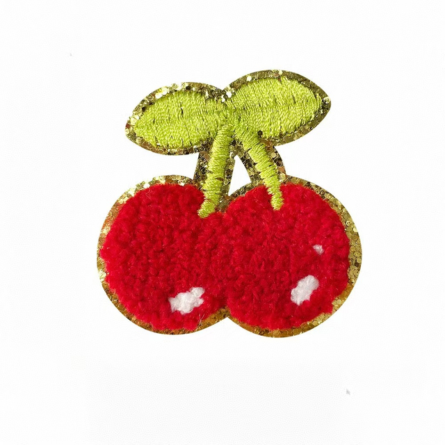 Wholesale 3d Cherry Embroidered Patches--YL-EPAT0025