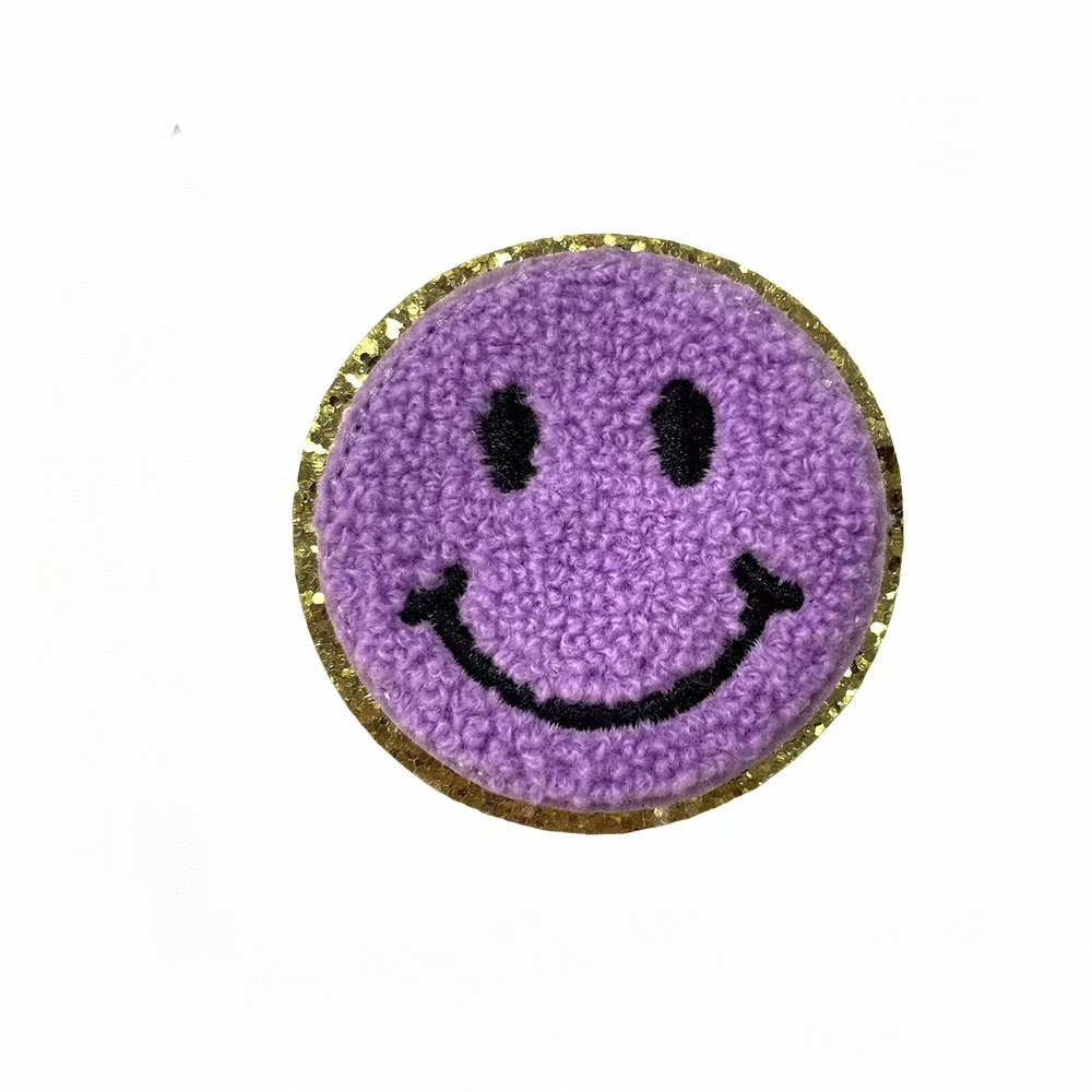 Garment Accessories Smiling Face Embroidery Chenille Patches--YL-EPAT0018
