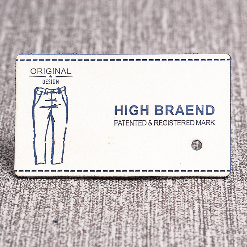 Embossed Logo Heat Press Jeans Trucker Hat Leather Patch --LPAT0021