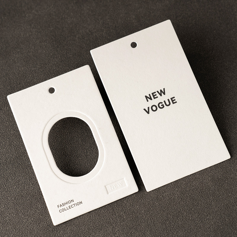 Custom Printed Logo Clear PVC Hangtags Garment Clothes Tags, Luxury Swing Tags Set String Pin Design Paper Clothing Hang Tags