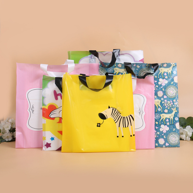 Custom Loop Handle Plastic Shopping Bag- YL-FP0014