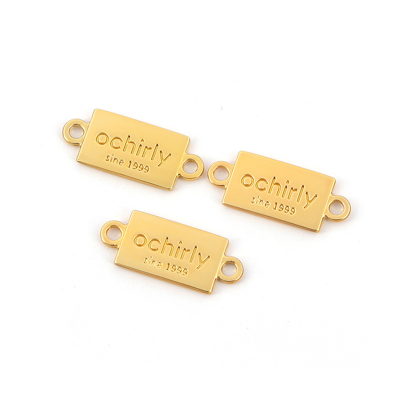 High Quality Custom Brand Name Letter Engraved Plate Tag--YL-ACC0003