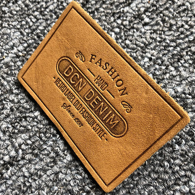 Clothing LOGO Embossed Top Grain Cowhide Patch--LPAT0011