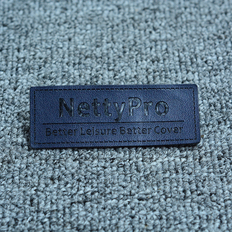 Custom Logo Clothing Brown Soft Cow Leather Label --LPAT0022