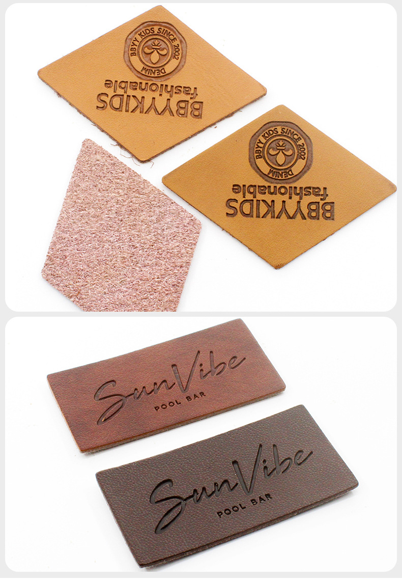 Eco-friendly Custom Logo Embossed Suede Patch --LPAT0014