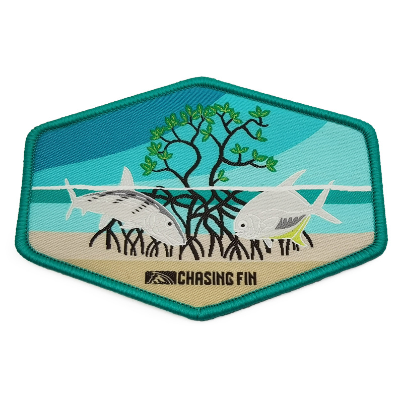 Clothing Woven 3D Embroidery Hook and Loop Woven Patches--YL-WL0006