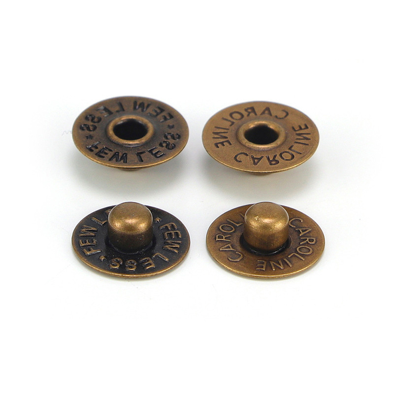 Custom Logo Different Designs Rivet Metal Jeans Buttons--YL-ACC0009