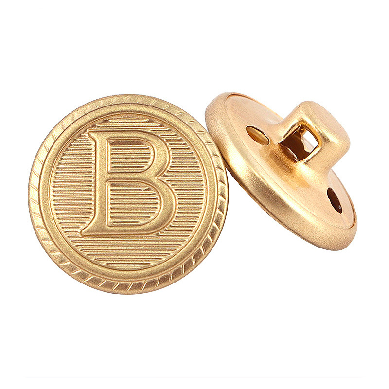 Black Embossed Zinc Alloy Brass Flower Shank Buttons--YL-ACC0013