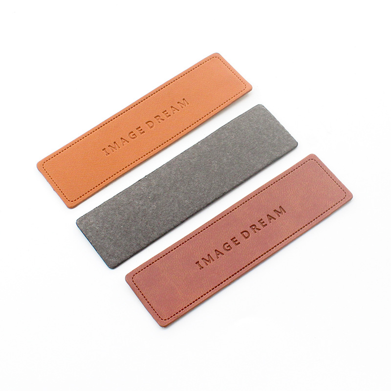 Garment Leather Labels 3D Embossed Brand Name Logo --LPAT0020