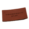 High Quality Custom Soft Genuine Leather Logo Embossed Tag Patches--LPAT0027