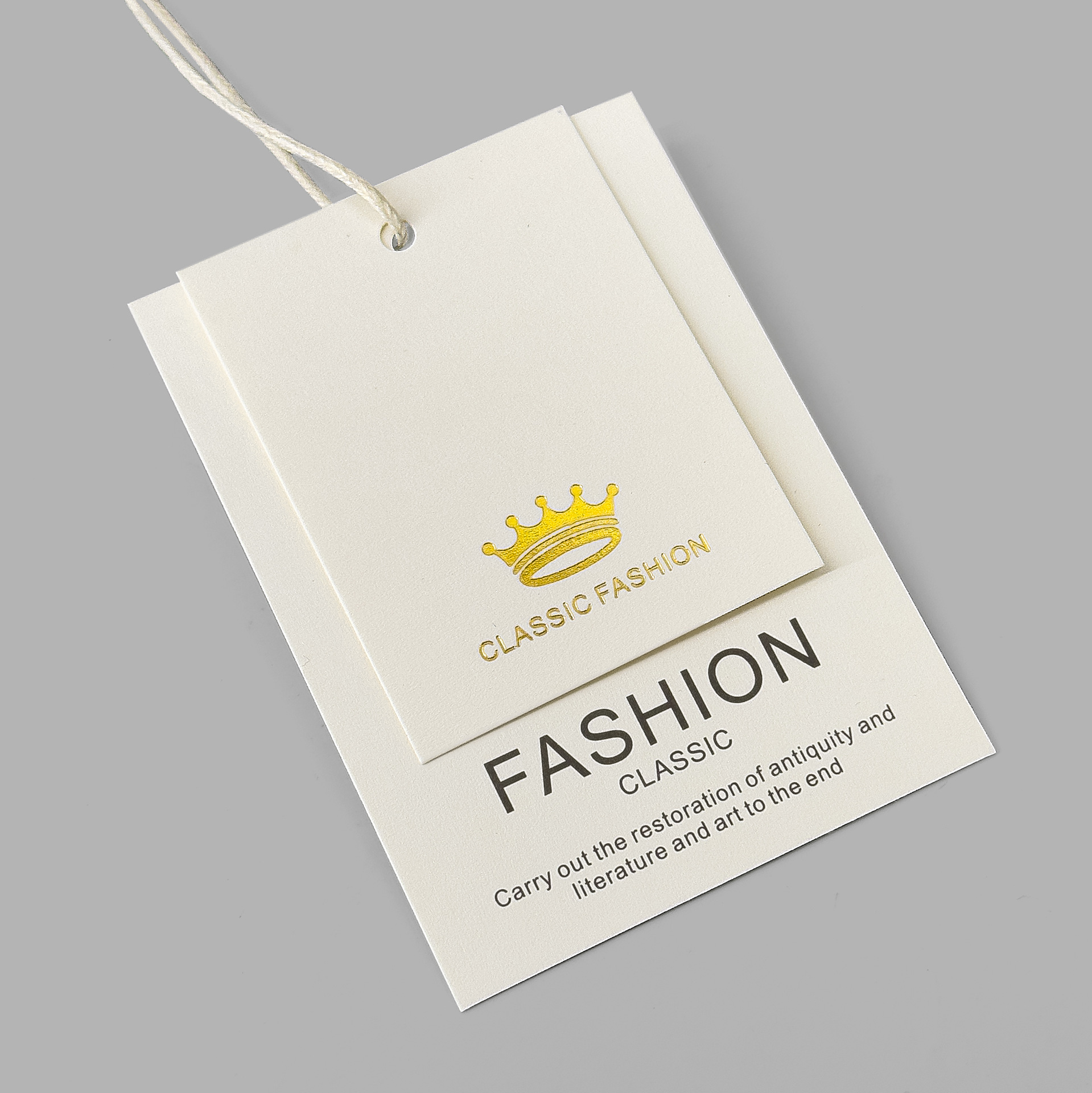 Best custom hang tags for clothing wholesale YL-HT0019-SS