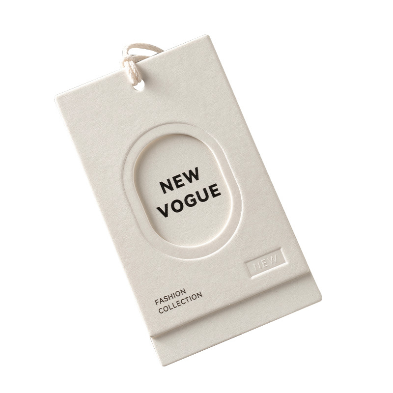 Custom Printed Logo Clear PVC Hangtags Garment Clothes Tags, Luxury Swing Tags Set String Pin Design Paper Clothing Hang Tags