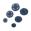 Black Embossed Zinc Alloy Brass Flower Shank Buttons--YL-ACC0013