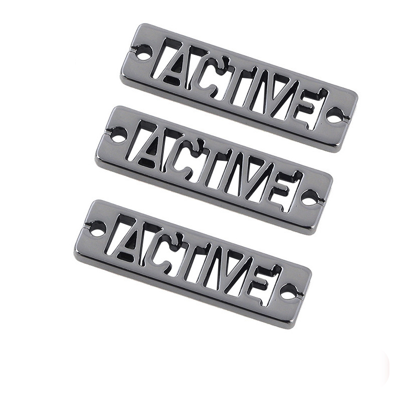 Customized Metal Letters Badge For Clothing Leather Bag Handbag--YL-ACC0004
