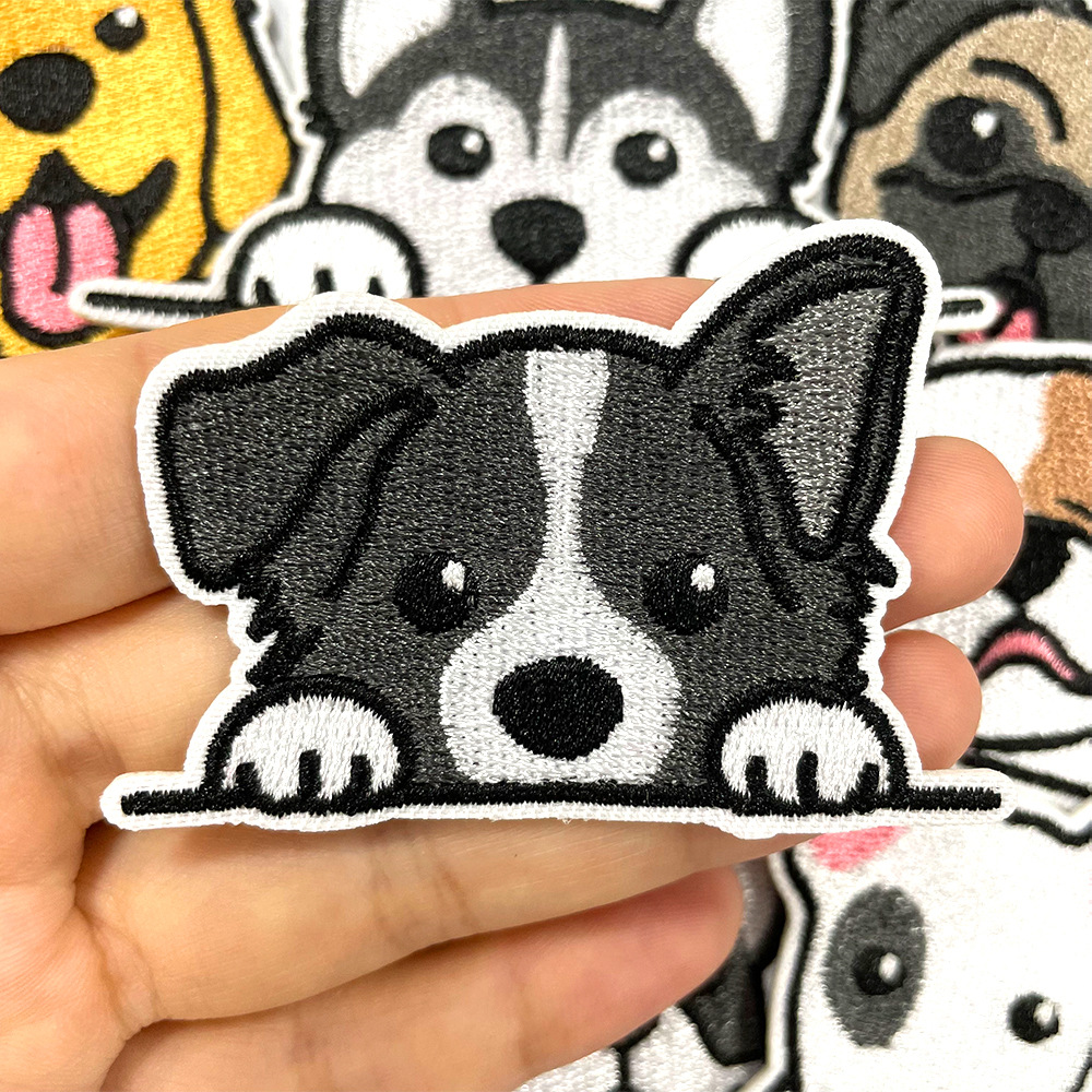 Cute Embroidery Stickers Cartoon Dog Ironing Cloth Stickers --YL-EPAT0035