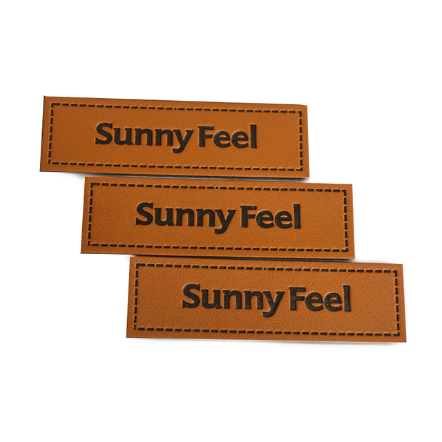 Factory Price Custom Clothing Embossed Leather Patch--LPAT0007