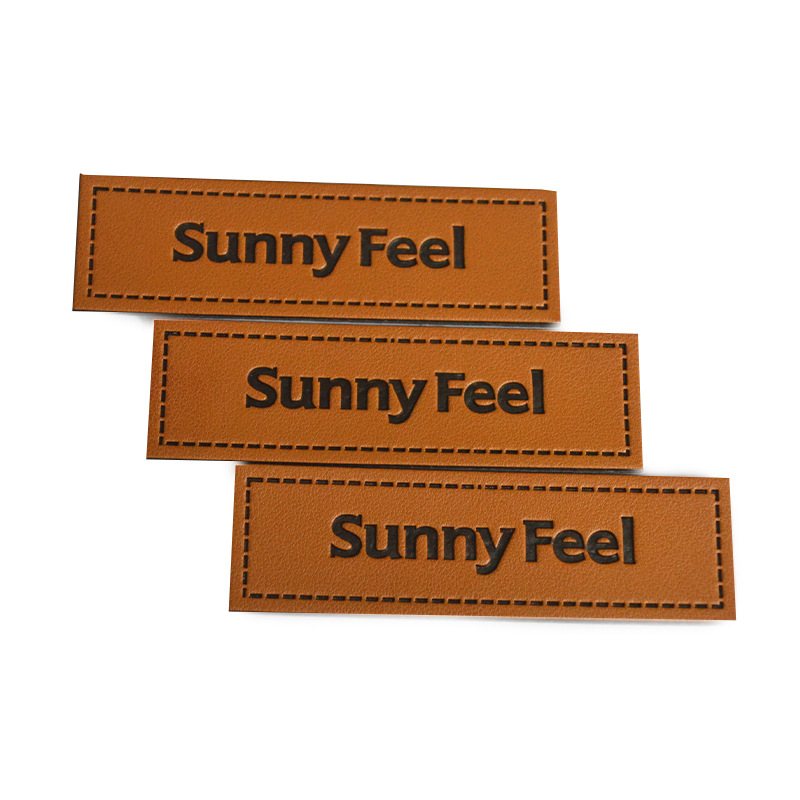 Factory Price Custom Clothing Embossed Leather Patch--LPAT0007