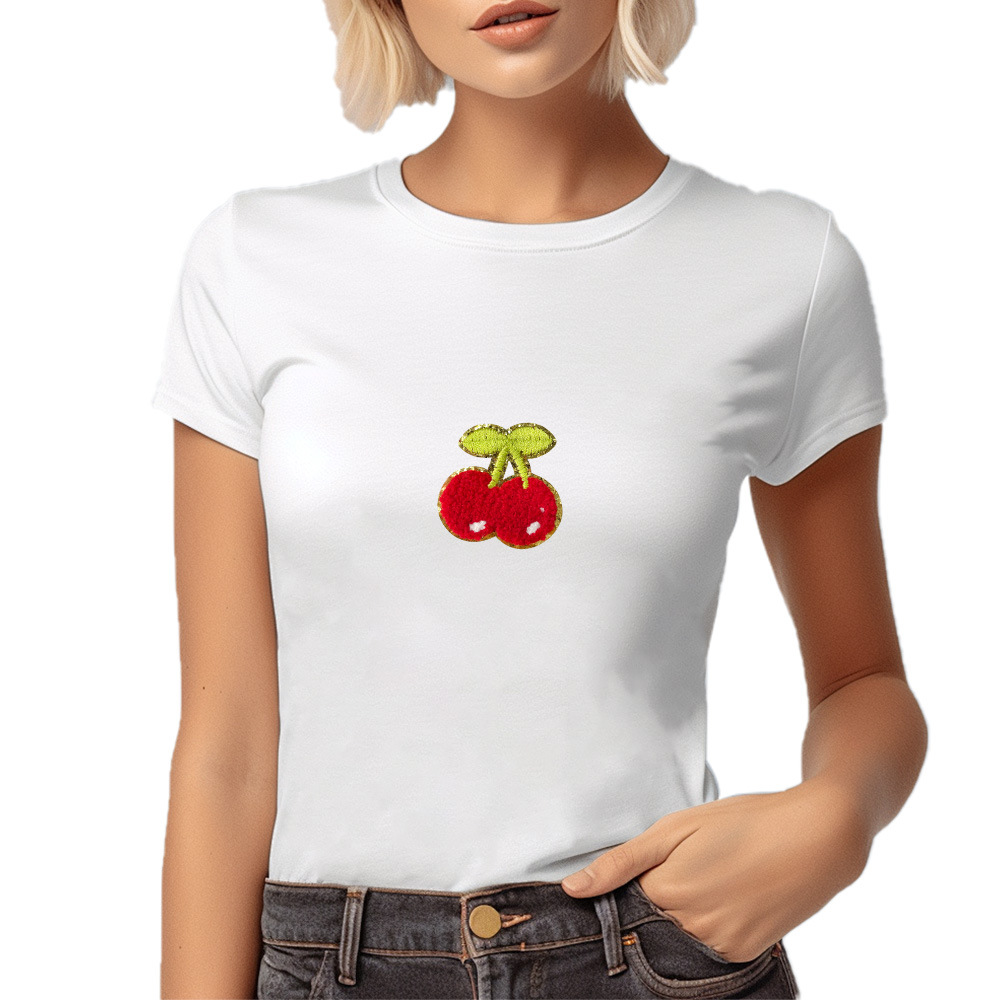 Wholesale 3d Cherry Embroidered Patches--YL-EPAT0025