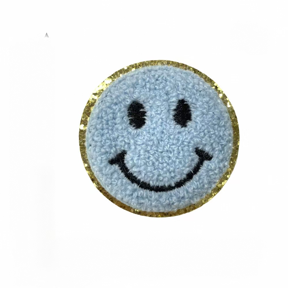 Garment Accessories Smiling Face Embroidery Chenille Patches--YL-EPAT0018