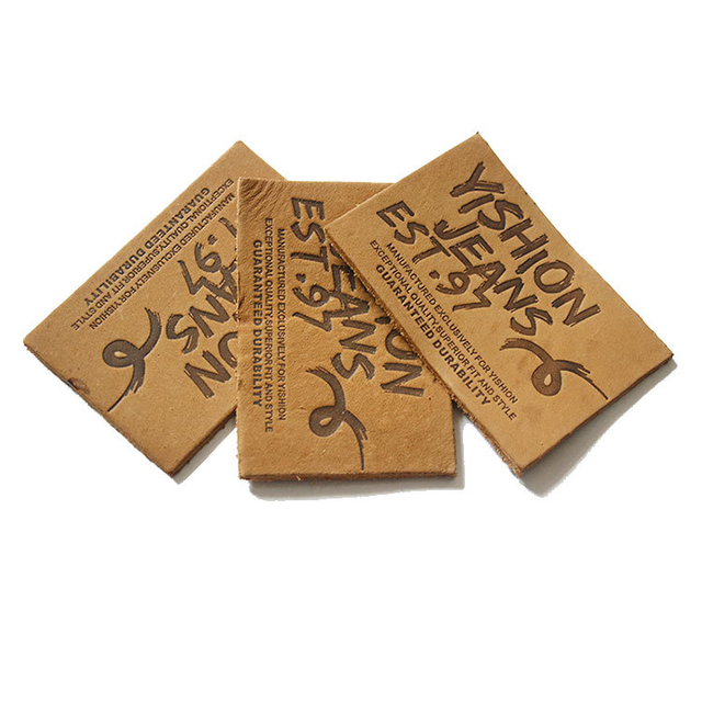 Custom Embroidery Leather Labels -LPAT0031