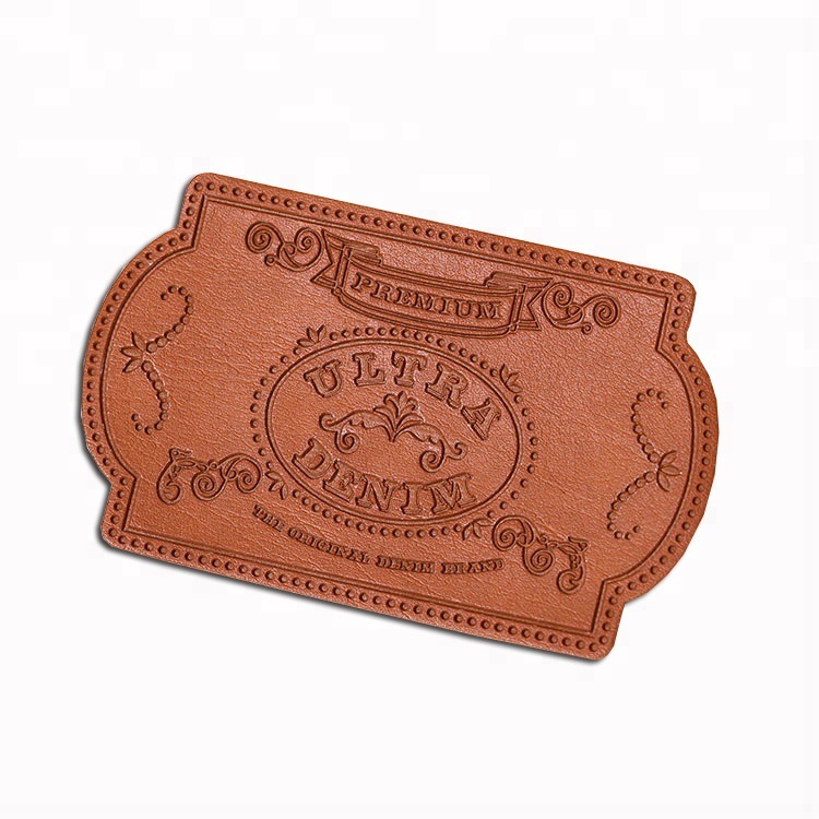 Design Genuine PU Leather Hat Patch --LPAT0012