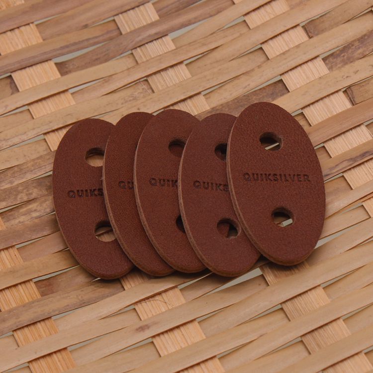 Custom Embossing Logo Label Real Leather tags --LPAT0024