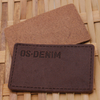 High Quality Custom Soft Genuine Leather Logo Embossed Tag Patches--LPAT0027
