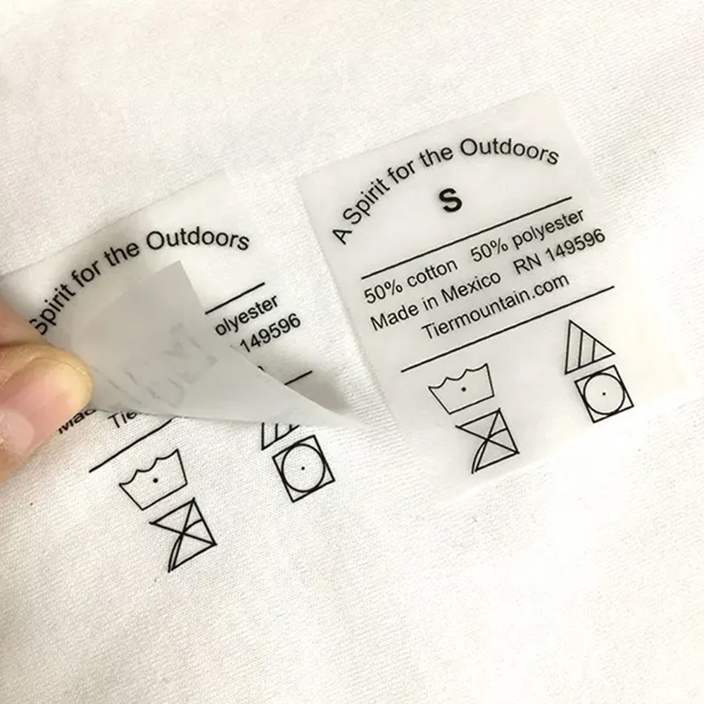 Neck Label Logo Heat Transfer Label Printing for T-Shirts - YL-HL0002