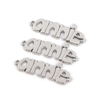 Custom Letter Shape Brand Name Metal Garment Labels--YL-ACC0006
