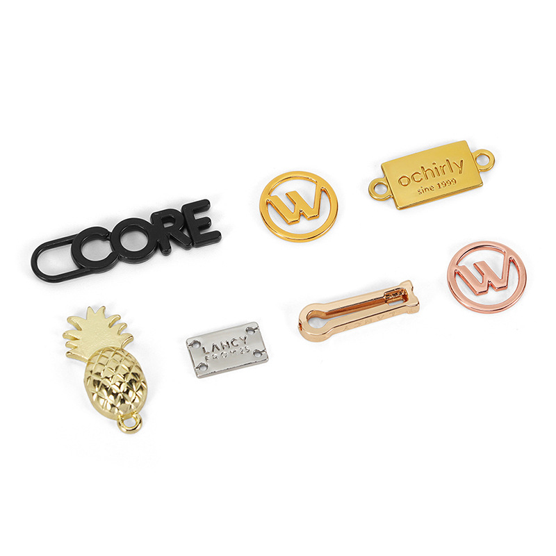 Customized Letter Shape Brand Name Logo Metal Clothing Label--YL-ACC0002