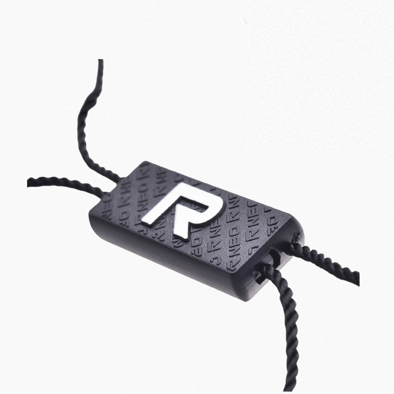 3D Embossed Brand Name Logo Plastic Hang Tags String Locks - YL-HT0007