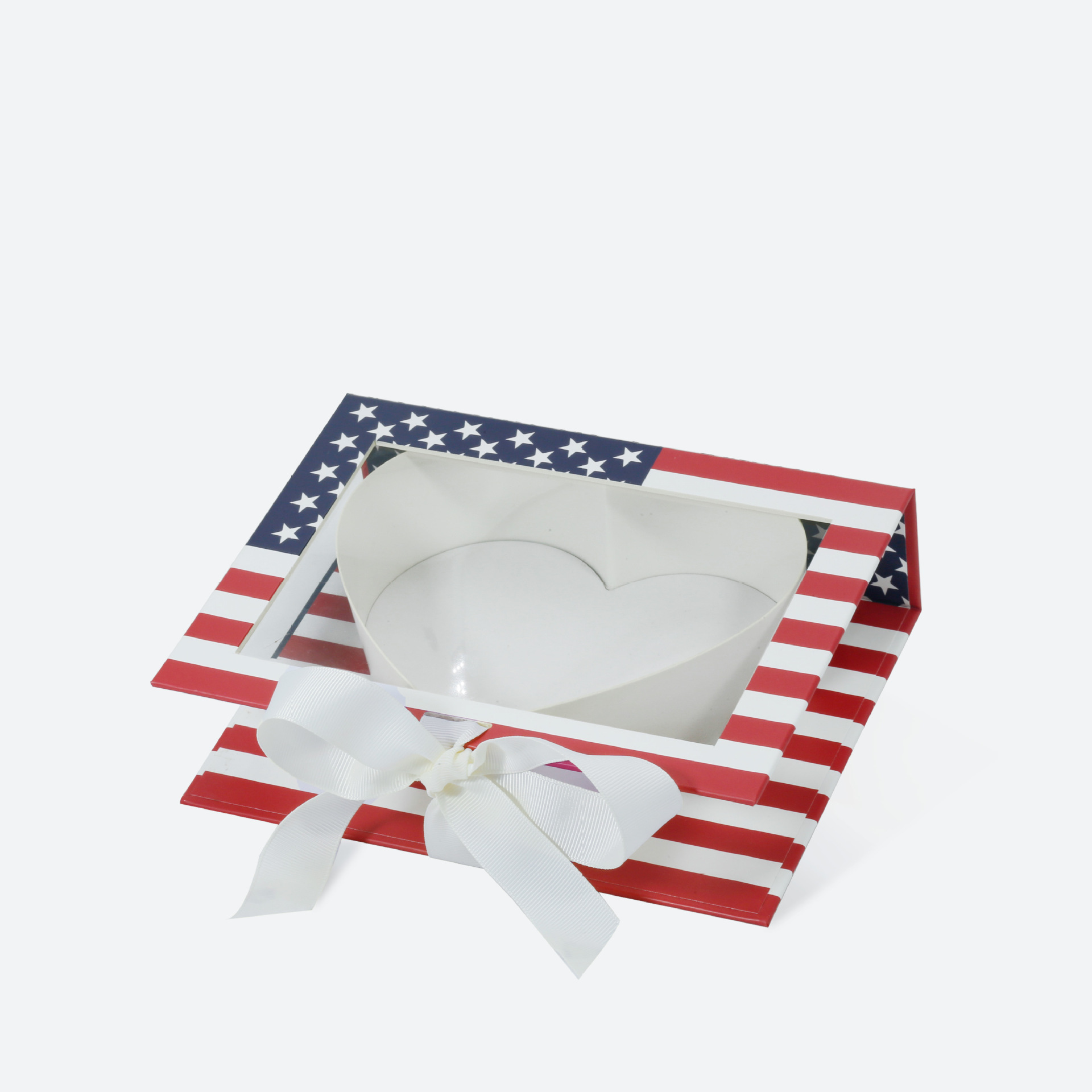 Square White Square Heart Shaped Gift Box-YL-Box0014