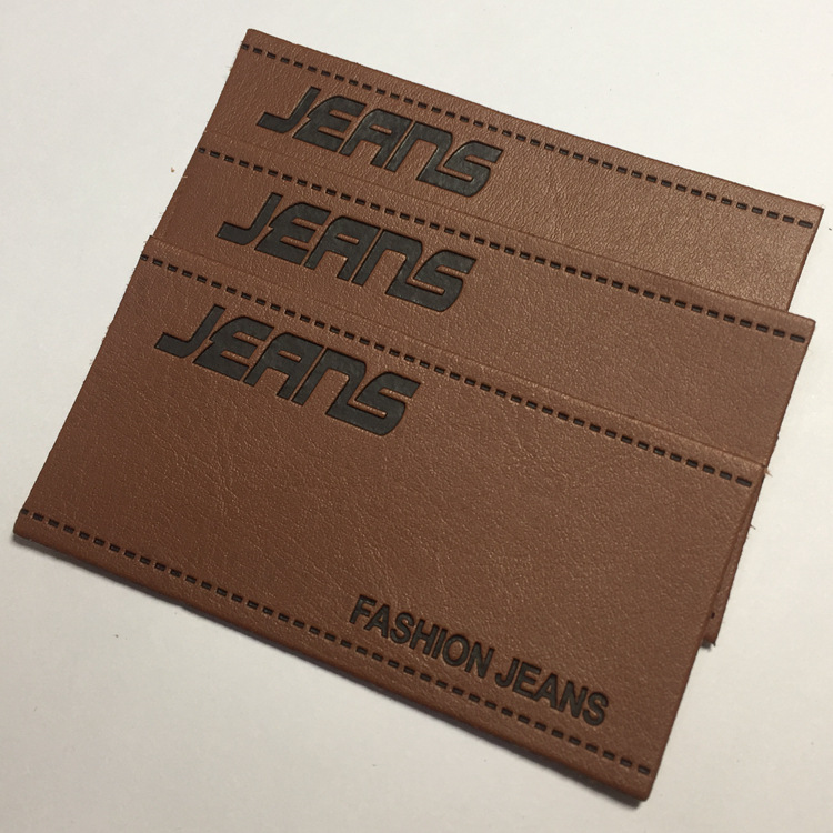 Factory Price Custom Clothing Embossed Leather Patch--LPAT0007