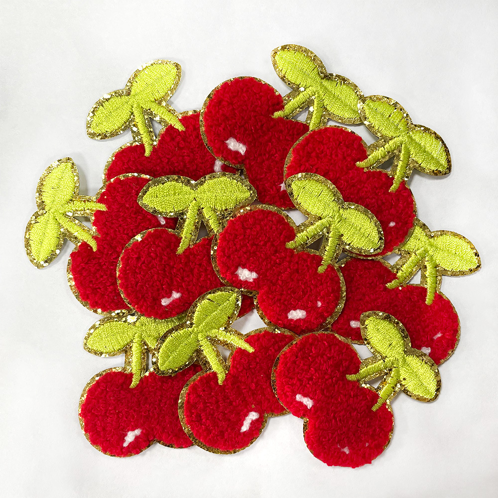 Wholesale 3d Cherry Embroidered Patches--YL-EPAT0025