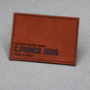 High Quality Custom Soft Genuine Leather Logo Embossed Tag Patches--LPAT0027
