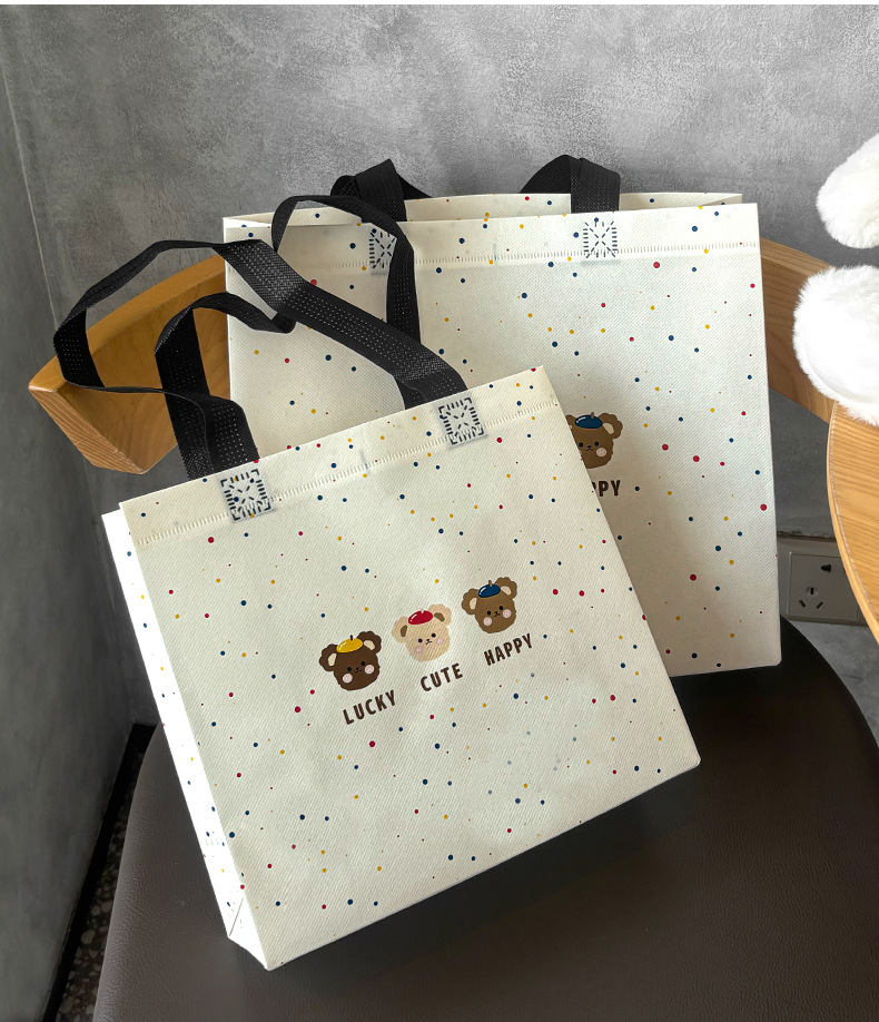 Cartoon Cute Bag Clothing Store Non Woven Handbags- YL-FP0007