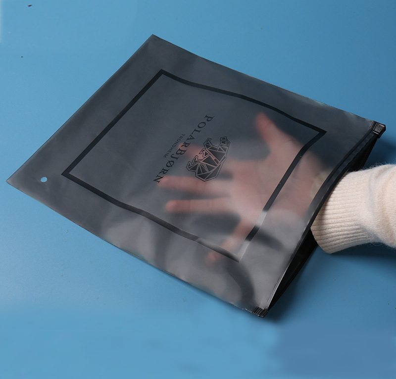 Translucent Matte Black Ziplock Bag- YL-FP0009