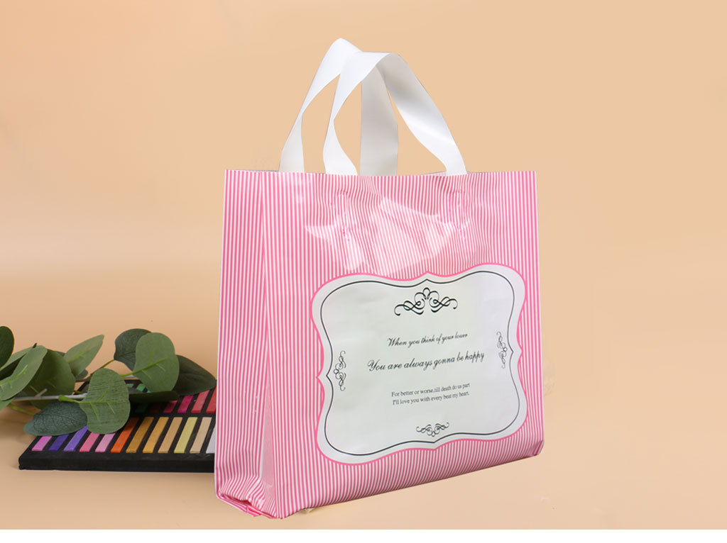 Custom Loop Handle Plastic Shopping Bag- YL-FP0014