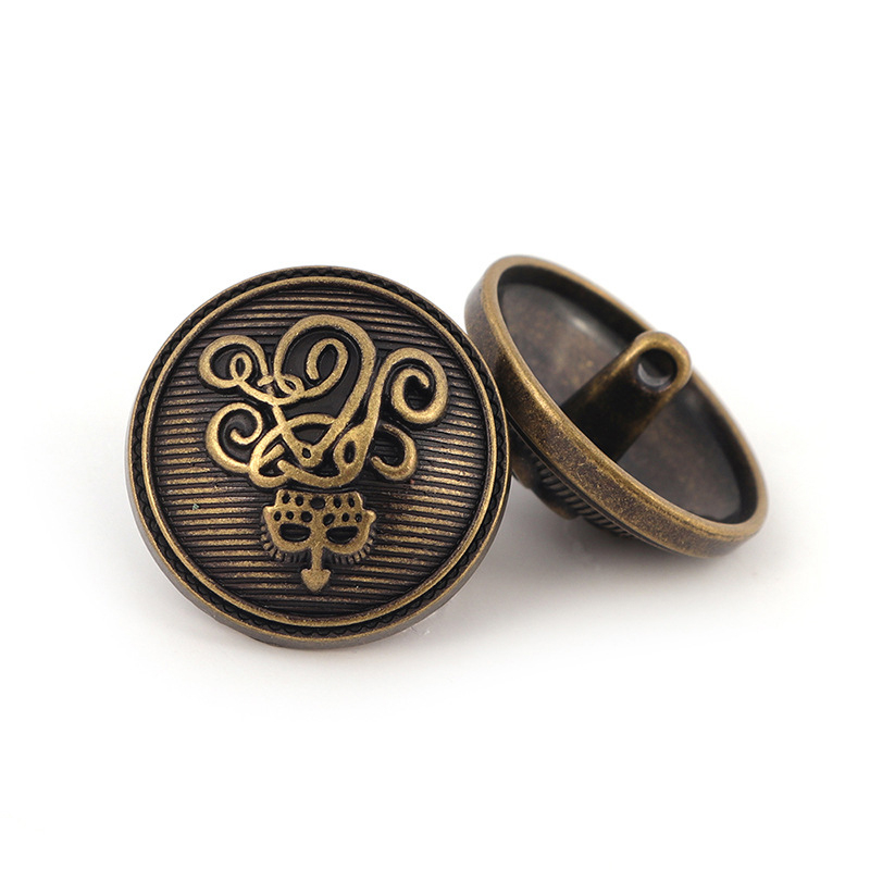 Metal Antique Matte Gold Shank Buttons --YL-ACC0014