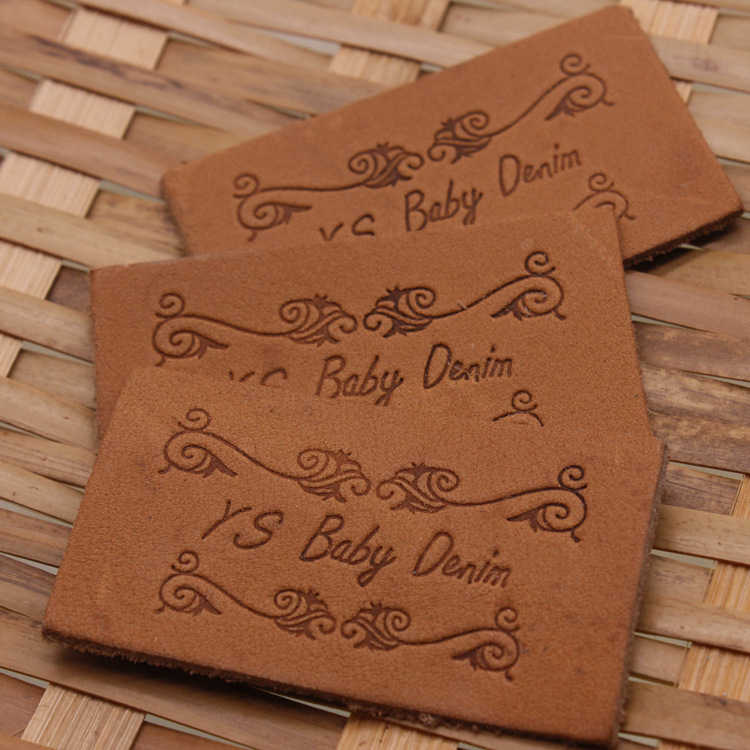 Custom Embroidery Leather Labels -LPAT0031