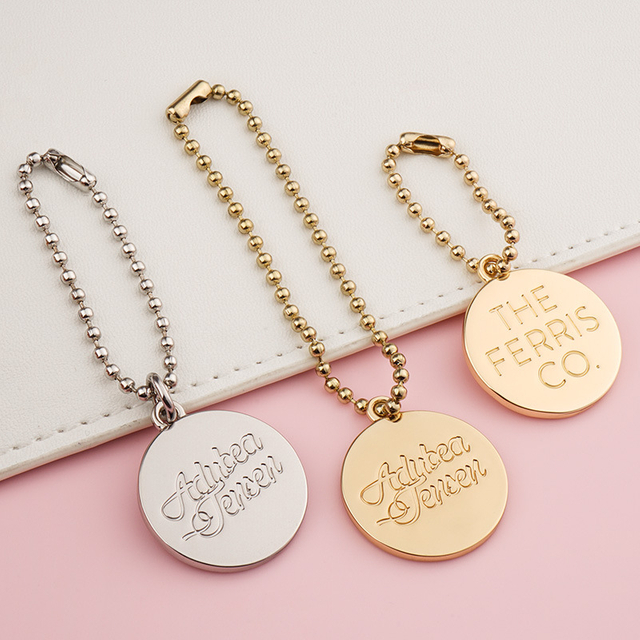 Metal Logo Label with Chain--YL-ACC0019