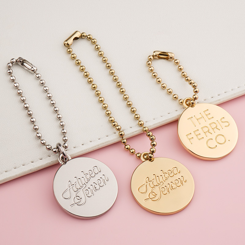 Metal Logo Label with Chain--YL-ACC0019