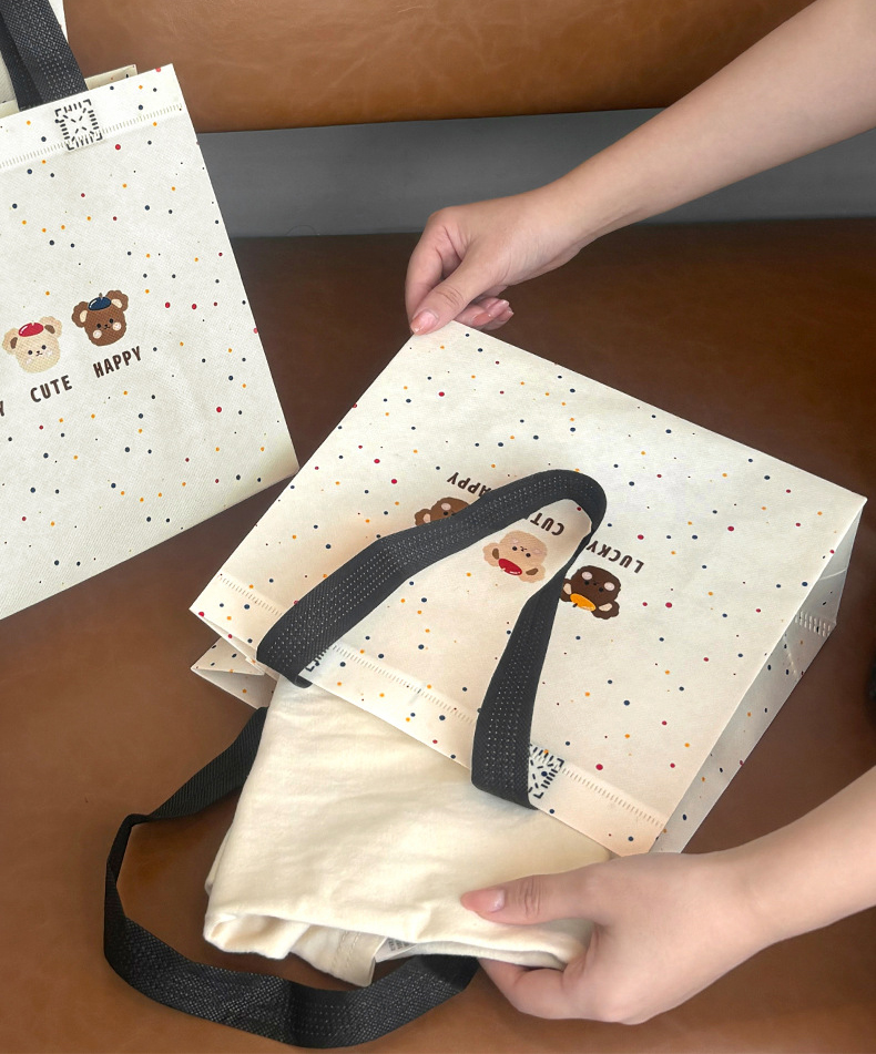 Cartoon Cute Bag Clothing Store Non Woven Handbags- YL-FP0007