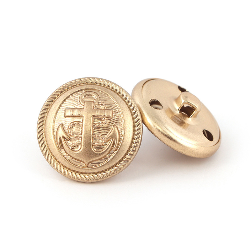 Fancy Vintage Alloy Nickel Round Metal Shank Buttons --YL-ACC0016