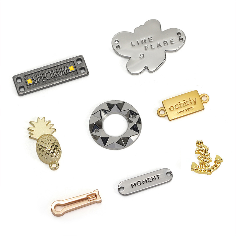 Customized Letter Shape Brand Name Logo Metal Clothing Label--YL-ACC0002
