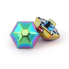 Black Embossed Zinc Alloy Brass Flower Shank Buttons--YL-ACC0013