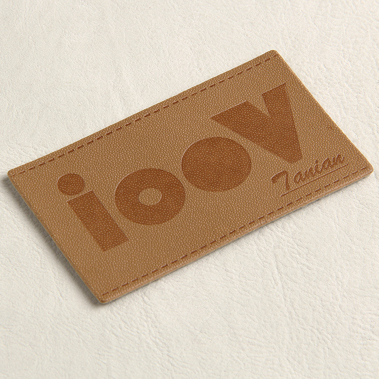 Design Genuine PU Leather Hat Patches--LPAT0004